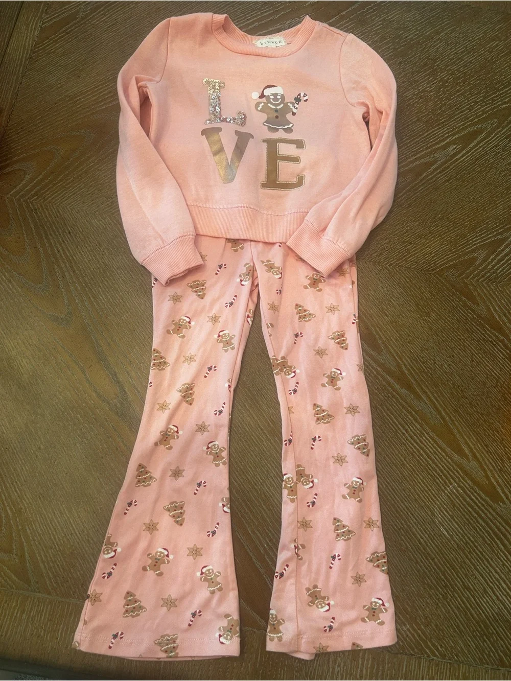 Children's Pink 'LOVE' Gingerbread outfit
